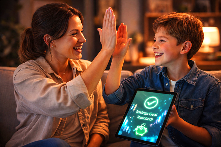 Parents using Finans